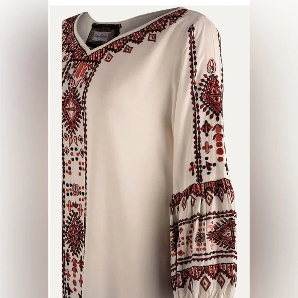 Vintage Collection Ivory Adele Embroidered Tunic Dress - Picture 2 of 4